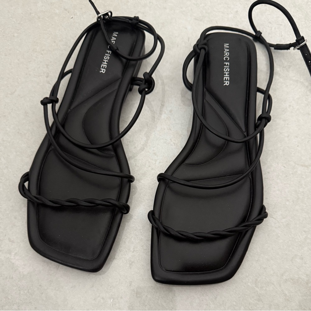 Marc Fisher Black Strappy Sandals